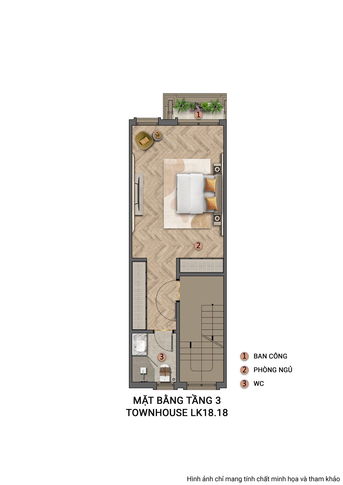 Mặt bằng Biệt thự đơn lập ven hồ · 15m 1