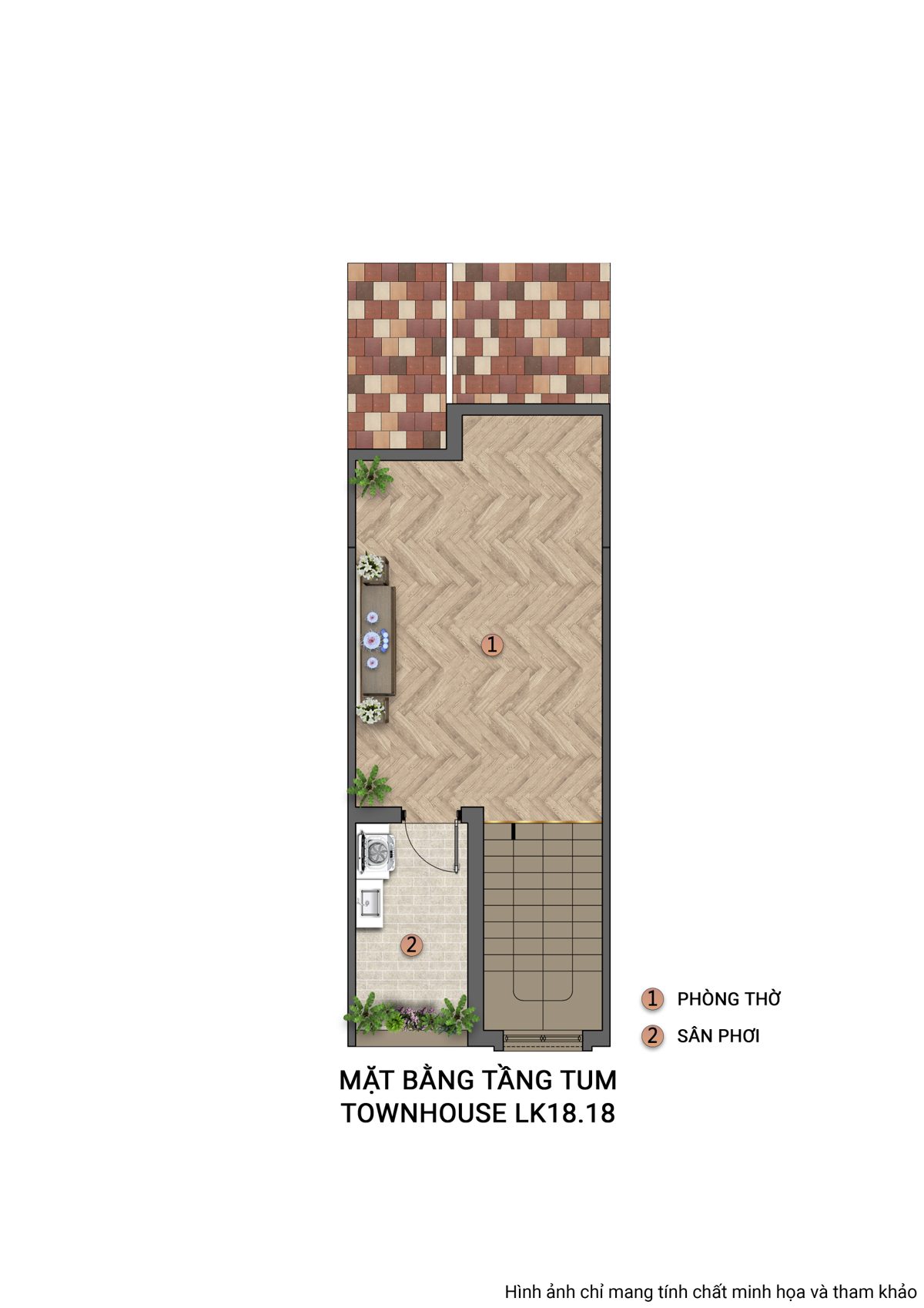 Mặt bằng Biệt thự đơn lập ven hồ · 15m 3