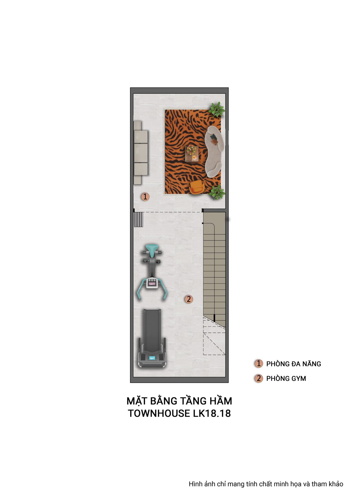 Mặt bằng Biệt thự song lập ven hồ · 12m 3